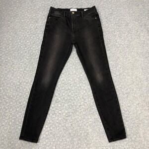 Frame Jeans Womens 28 Black Le High Skinny Condor High Rise Stretch Denim Pants